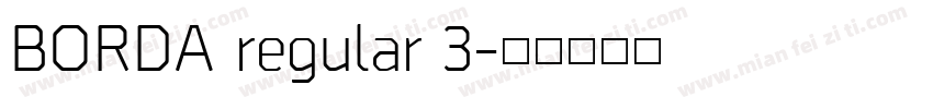 BORDA regular 3字体转换